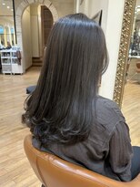 レイヤーロングレイヤーカット艶髪グレーベージュハイライト