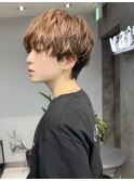 無造作マッシュ アッシュブラウン