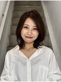 レイヤー/セミロングボブ髪質改善縮毛矯正白髪ぼかしショート
