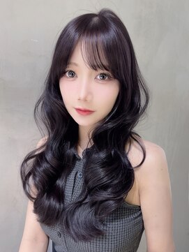 アルバム 池袋(ALBUM) 暗めカラーロンググレージュ韓国ヘア顔周りレイヤー_F31017