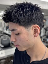 ニコトウキョウ 新宿(nico TOKYO)&nbsp;刈り上げアップバングスパイキーショートパーマスパイラルパーマ
