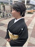 黒留袖レンタル　着付け　ヘアセット　メイク　結婚式