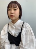【oasisマミ】ミニボブ 切りっぱなしBOB ピンクパープル