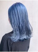 ブルーロング_Aラインボブかきあげロング_ba322401