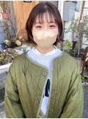 30代40代50代ボブブリーチなしダブルカラー岡山ショートボブ
