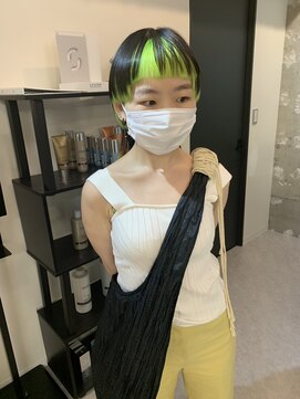 ペレ 渋谷(PELE) Y137_  ミントグリーン ×インナーカラー