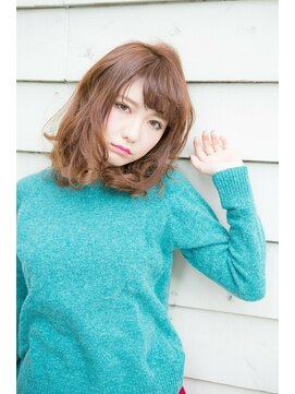 ニコ(NiCO) 【NiCO 八戸】伸ばしかけ くせ毛風 ふわミディ 大人ボブ ♪