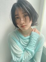 グレージュアッシュネイビーブレー水素ノンダメージカラー表参道