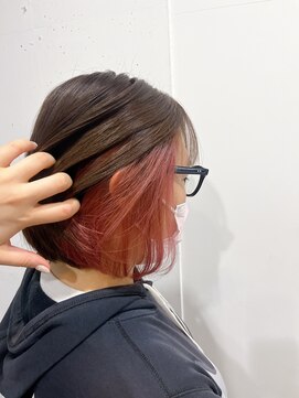 リッチアンドアンジー(RICCI&ANGIE) イヤリングカラー インナーピンク ボブ 20代 30代 40代