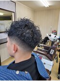 スペインカール×フェードカット