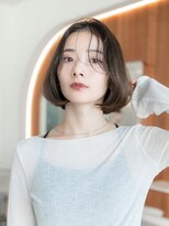 イオ 本厚木(io)&nbsp;切りっぱなしボブ顔まわりレイヤーナチュラルカラー小顔前髪