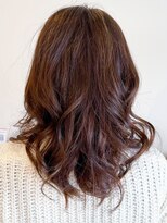 レポヘアー(Repos hair)&nbsp;20代30代40代髪質改善カラーダークブラウン毛先パーマ艶感