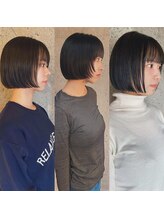 頭が小さく、小顔に見えるミニボブスタイル◎