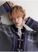 【セロ姫路】ハンサムショート_イルミナカラー_くせ毛風パーマ