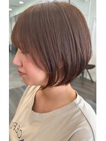 ビューエヒメ(VIEW EHIME)&nbsp;小顔カットショートボブ大人可愛いアッシュオリーブ