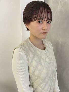 ソイ 下北沢(soi) ワイドバングマッシュショート/レッドブラウン