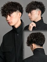 リップスヘアー 銀座(LIPPS hair) ツーブロ 刈り上げ スパイラル 外国人風 波巻き スペインカール