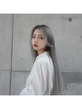 ルアナ(Luana) 韓国風顔まわりシルバーアッシュ