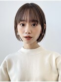 イメチェンカット/ショートボブ/ココアブラウン