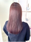 ツヤセミロング/ピンクブラウン/by ikumu