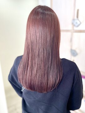 エルフグローリー(elf -glory-) ツヤセミロング/ピンクブラウン/by ikumu