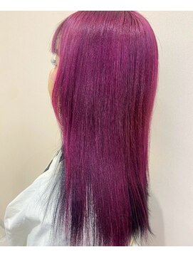 ヒラトヤ 肴町店 ピンクパープルストレートロング20代30代40代大人可愛い