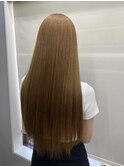 #ミルクティーカラー#スーパーロング#ブリーチカラー#縮毛矯正