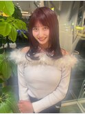 透明感バーガンディ × くびれミディ