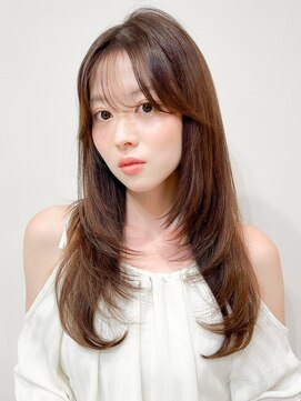 レア 表参道(L'ea) 黒髪 クラゲヘアー オリーブグレー 小顔 ココアベージュ