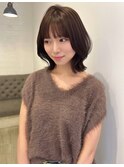 韓国/顔周りレイヤー/ダブルカラー/ベージュ/前髪新潟長岡宮関