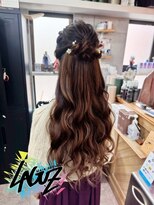 ラグズ 茅ヶ崎(LAGUZ)&nbsp;【ヘアセット】ヴェールウェーブ・ハーフアップ　茅ヶ崎