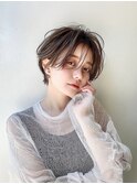 ショートカット丸みショート耳掛けひし形小顔ハンサムショート