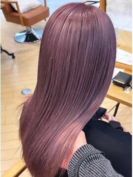 ユニ バイ マグ 長野店(Uni.by Mag) " 透け感抜群" ダブルカラー ミルクティーピンクベージュ