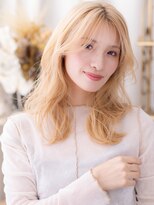 カバーヘア ブリス 北浦和(COVER HAIR bliss)&nbsp;ミルクティーブロンドドライパーマカーテンバング北浦和10代20代