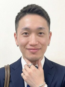 銀座マツナガ 神田店 ビジネスマン◎メンズパーマアップバング爽やかショート黒髪