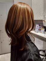 ヘアーカッティングガーデン ジャック モアザン 梅田店&nbsp;コッパーブラウン×コントラストブロンドハイライト
