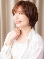 カバーヘア ブリス 北浦和(COVER HAIR bliss)&nbsp;ミルクブラウンブリーチなしひし形ショートマッシュ30代40代X