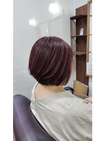 イタクラ 赤道店 (ITAKURA)&nbsp;ボブ/グレープバイオレット/切りっぱなし/カシスブラウン