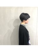 N/92co. 襟足刈り上げショート×インナーカラー ネイビー