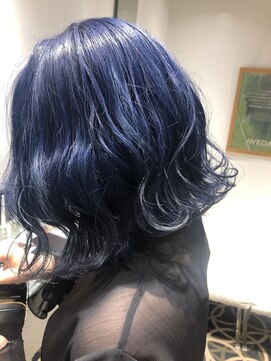 ビーハイブ 一番町店 アヴェダ(BEHIVE) 韓国風マーメードアッシュ×ブルーアッシュ