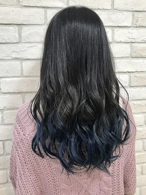 透明感×暗髪ブルーアッシュグレー