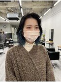 インナーカラー/水色/韓国ヘア/京都/三条/河原町/髪質改善