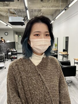 コード 四条河原町駅店(CHORD) インナーカラー/水色/韓国ヘア/京都/三条/河原町/髪質改善