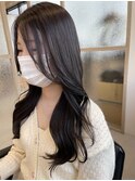 透明感カラー+流れるお顔まわり