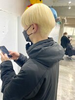 ダブルカラーブロンドベージュケアブリーチハイトーン