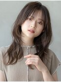20代30代大人可愛い小顔レイヤーカット/イルミナカラー/前髪あり