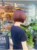 ◎ボブ×ピンクブラウン