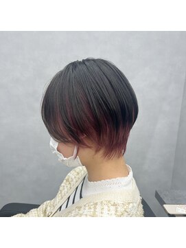 ジエクト カナウ(The Ect canow) ショートインナーカラー インナーピンク ショートカット