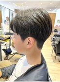 メンズカット/ナチュラルツーブロック/センター分け