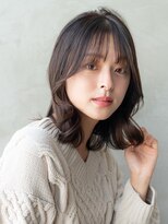 ハバナ 渋谷(HAVANA)&nbsp;20代30代大人可愛いグレージュカラー斜めバングショートボブ